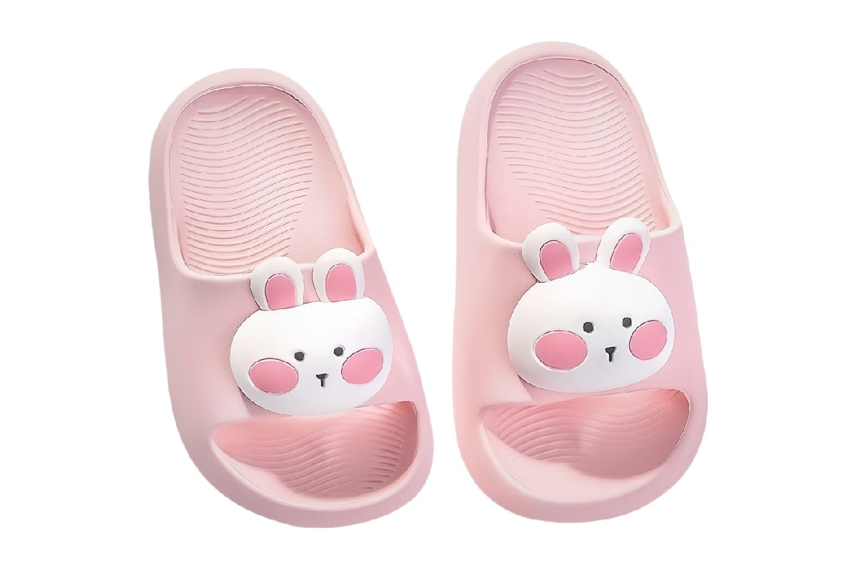 Kids Cartoon Bunny EVA Slippers (Pink) | walkverve Brand | Lightweight Non-Slip Indoor Outdoor Slides