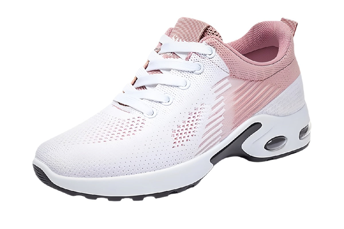Women¡¯s Gradient Pink White Breathable Running Sneakers | walkverve Brand | Lightweight Air Cushion Sport Shoes